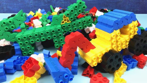 积木拼装益智玩具 一起来制作玩具鳄鱼挖掘机